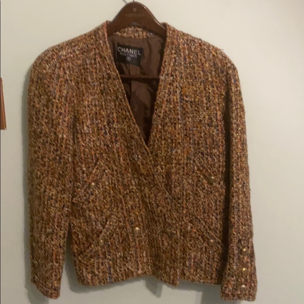 Chanel vintage tweed jacket and skirt